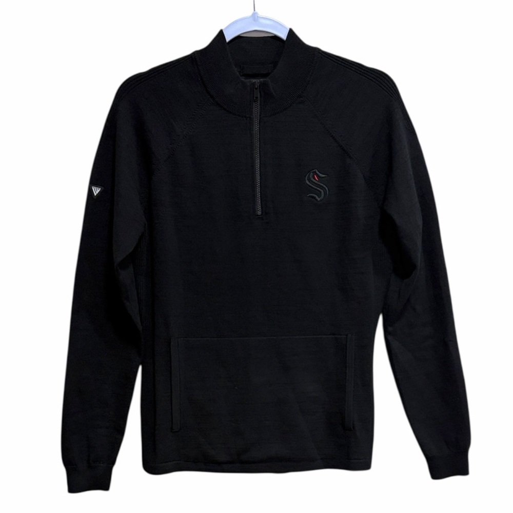 Levelwear Seattle Kraken Black Quarter Zip Pullover Women’s Small NHL